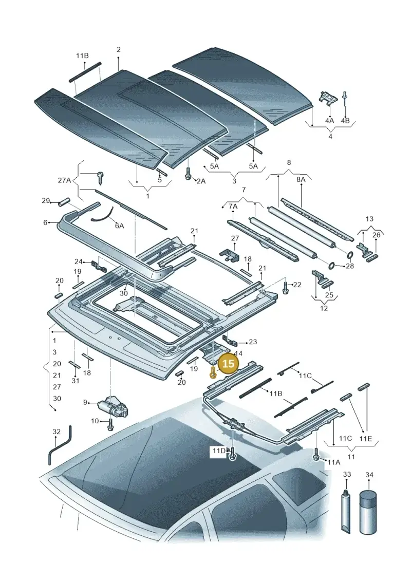 N10009102 — Audi A3 Sportback (2008-2013) diagram 412877200, position 15