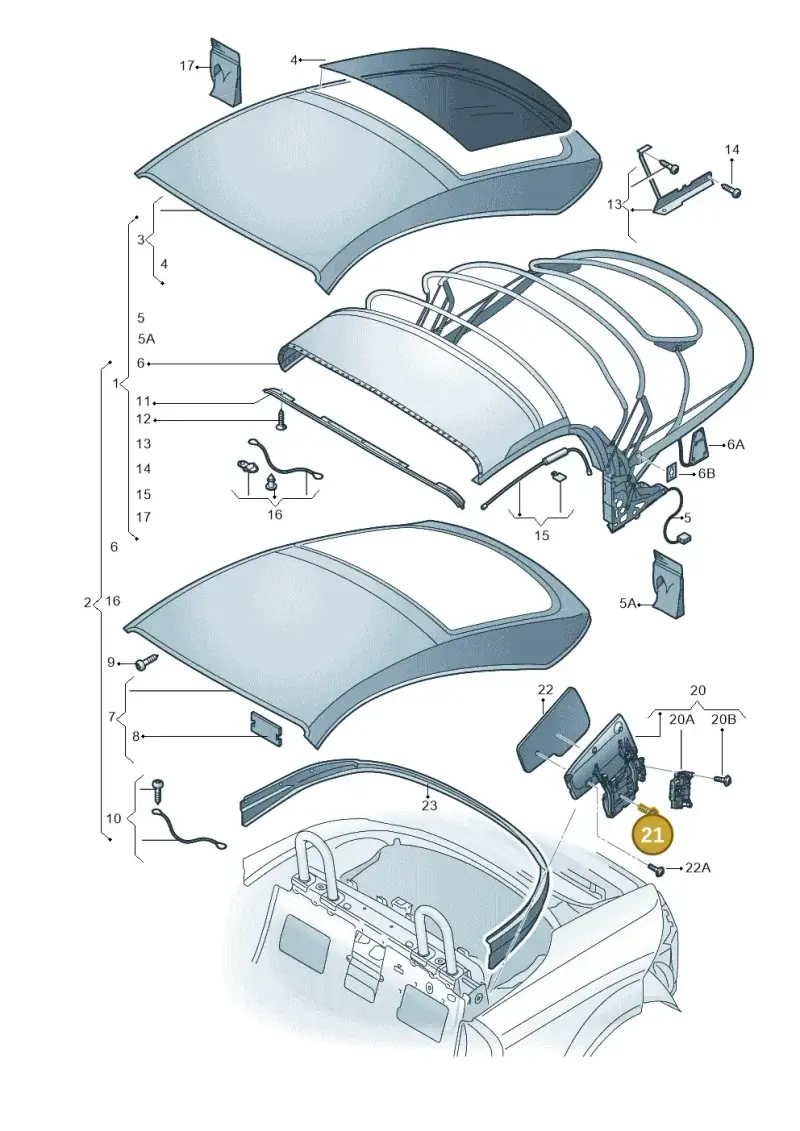 N10009102 — Audi TTS Coupe 2.0 (2010-2014) diagram 609871000, position 21