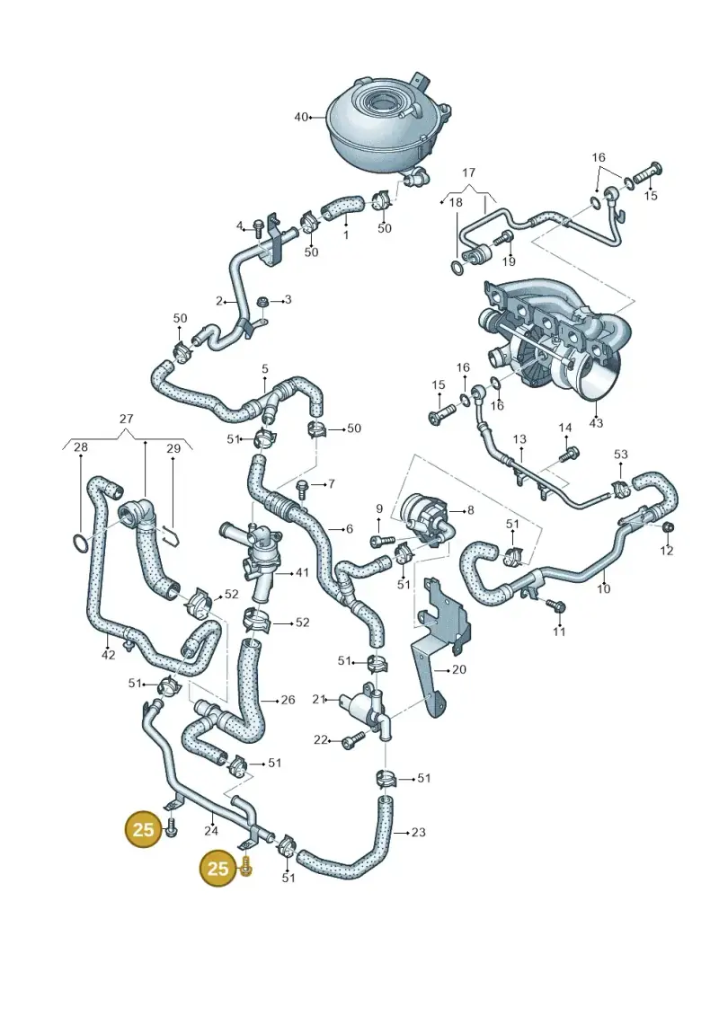 N10009102 — Audi RS3 Sportback (2015-2016) diagram 858121310, position 25