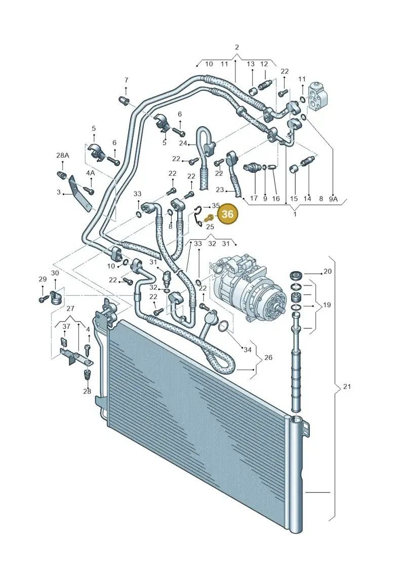 N10009104 — Volkswagen TRANSPORTER/4MOTION    06 (2005-2006) diagram 410820200, position 36
