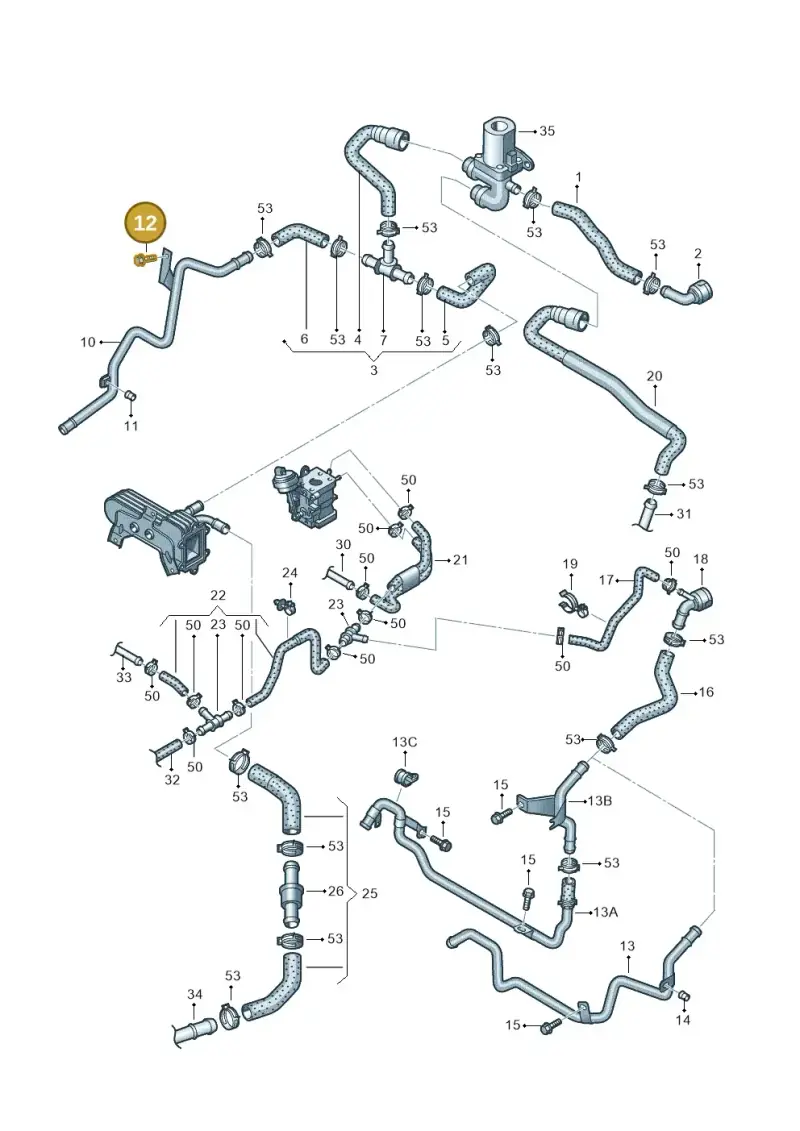 N10009104 — Volkswagen GOLF VARIANT           07> (2007-) diagram 420121410, position 12
