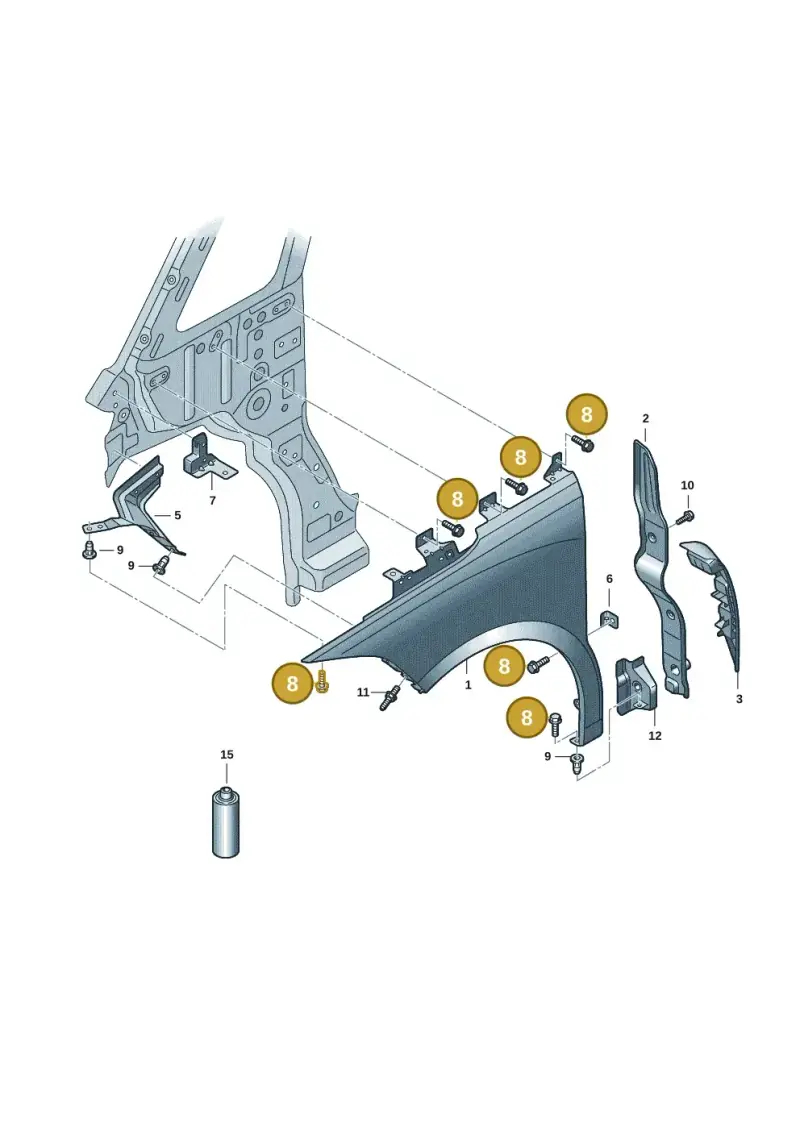 N10009110 — Volkswagen ID.Buzz (2022-) diagram 15a821000, position 8