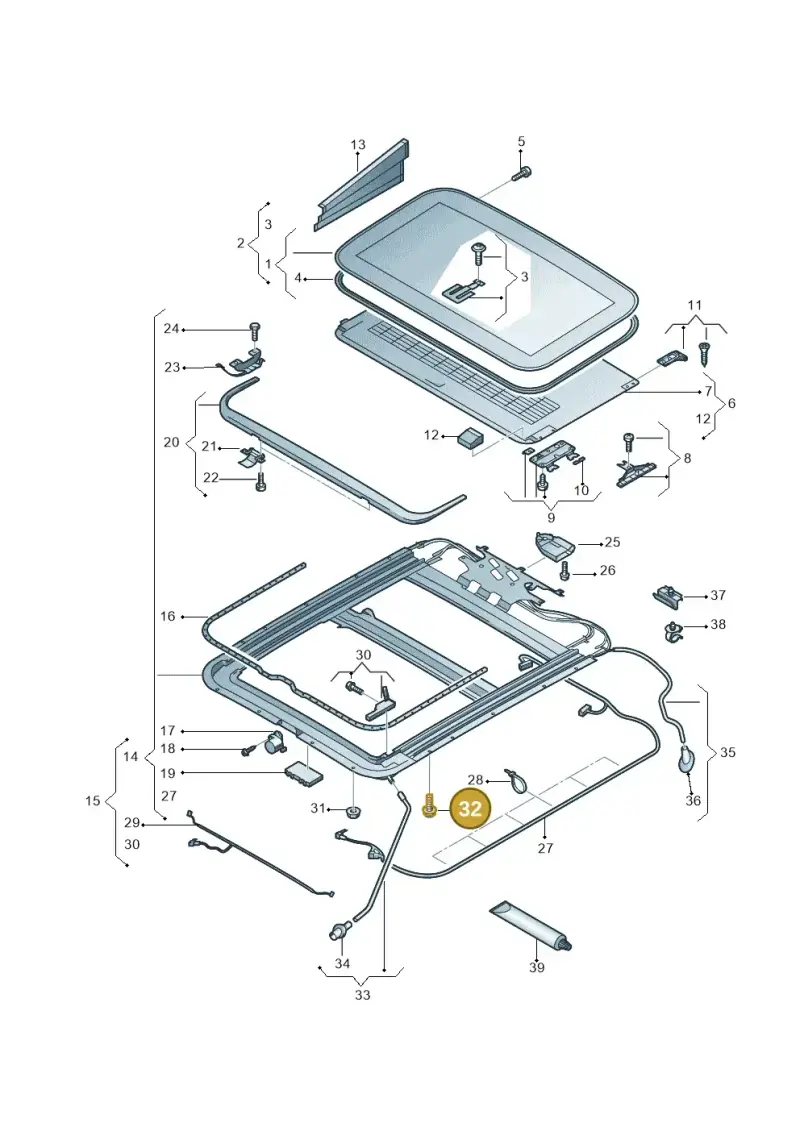 N10009205 — Audi A8 (2013-2018) diagram 696877000, position 32
