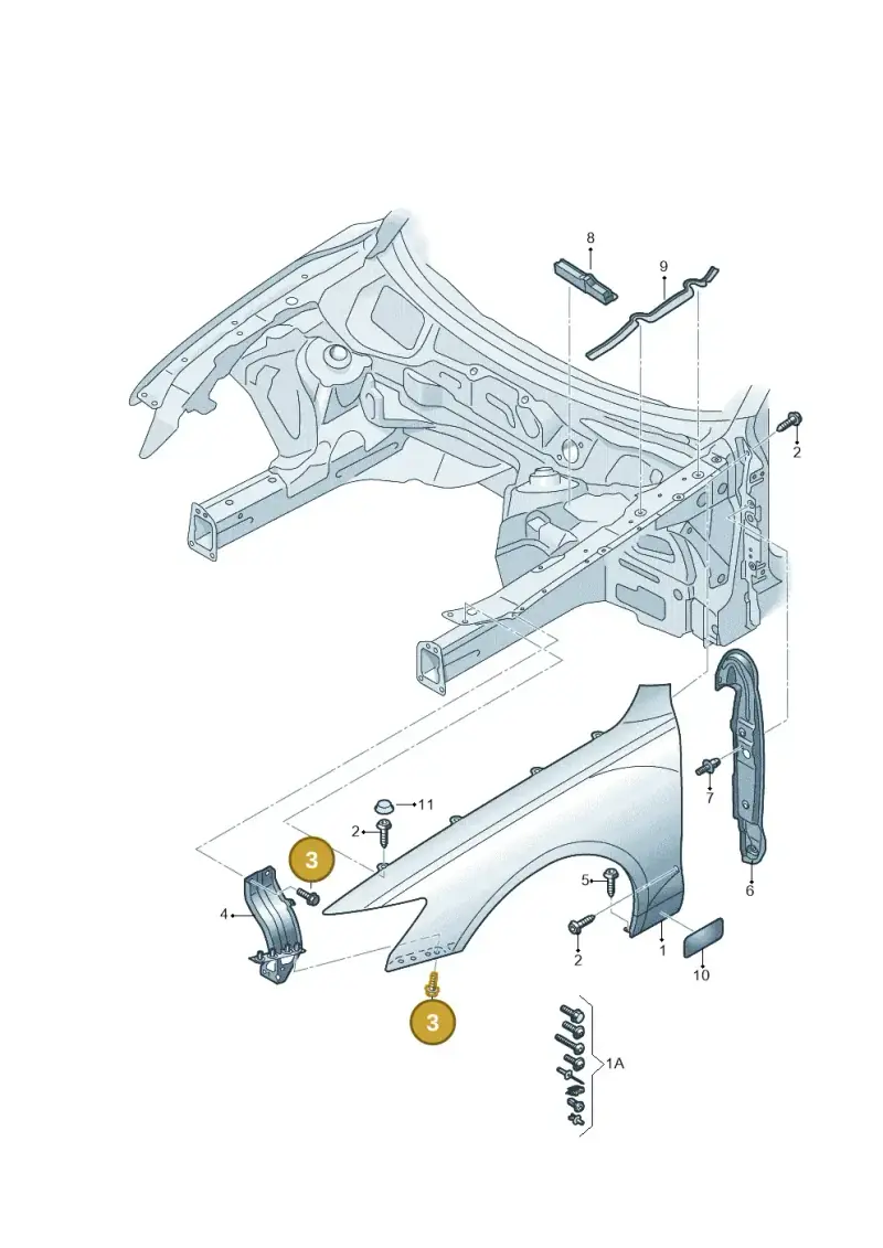 N10009507 — Audi A6 (2014-2018) diagram 717821000, position 3+5