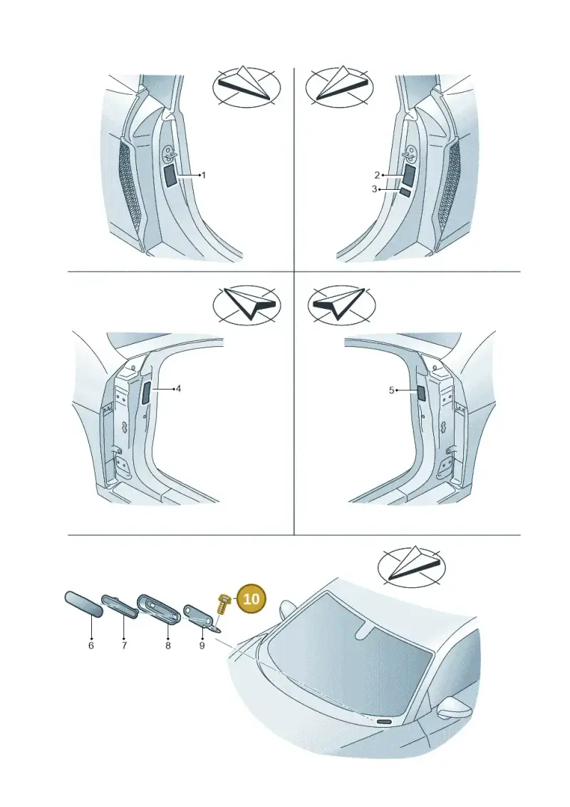 N10009507 — Audi R8 Spyder (2015-2024) diagram 872010150, position 10