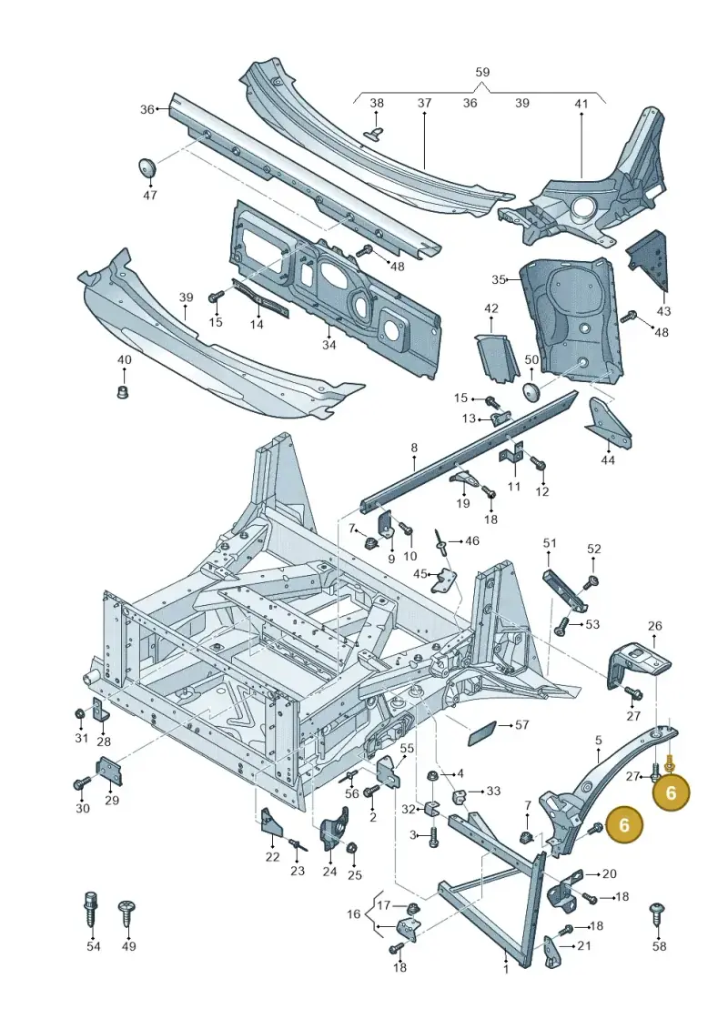 N10009507 — Audi R8 Spyder (2015-2024) diagram 872805000, position 6+48