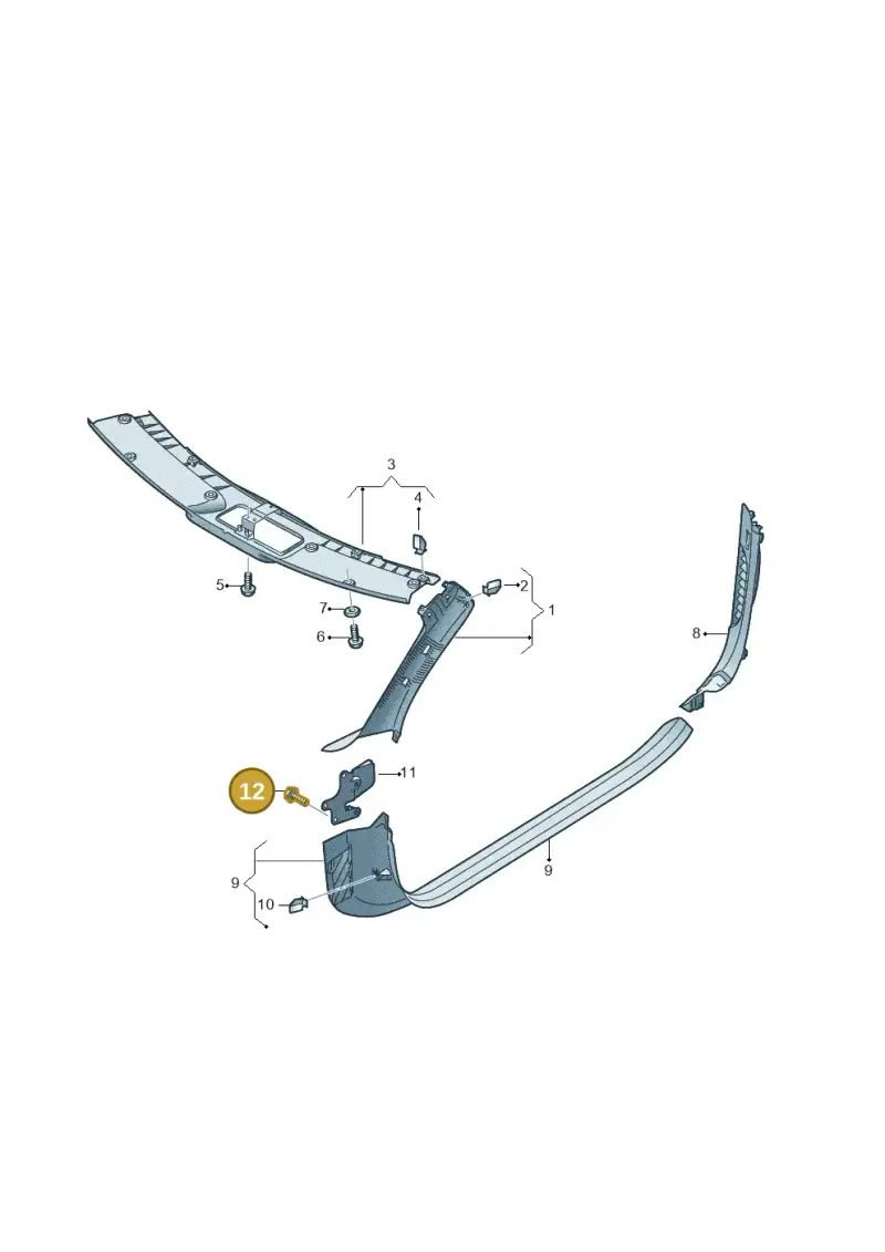 N10009507 — Audi R8 Spyder (2015-2024) diagram 872867700, position 12