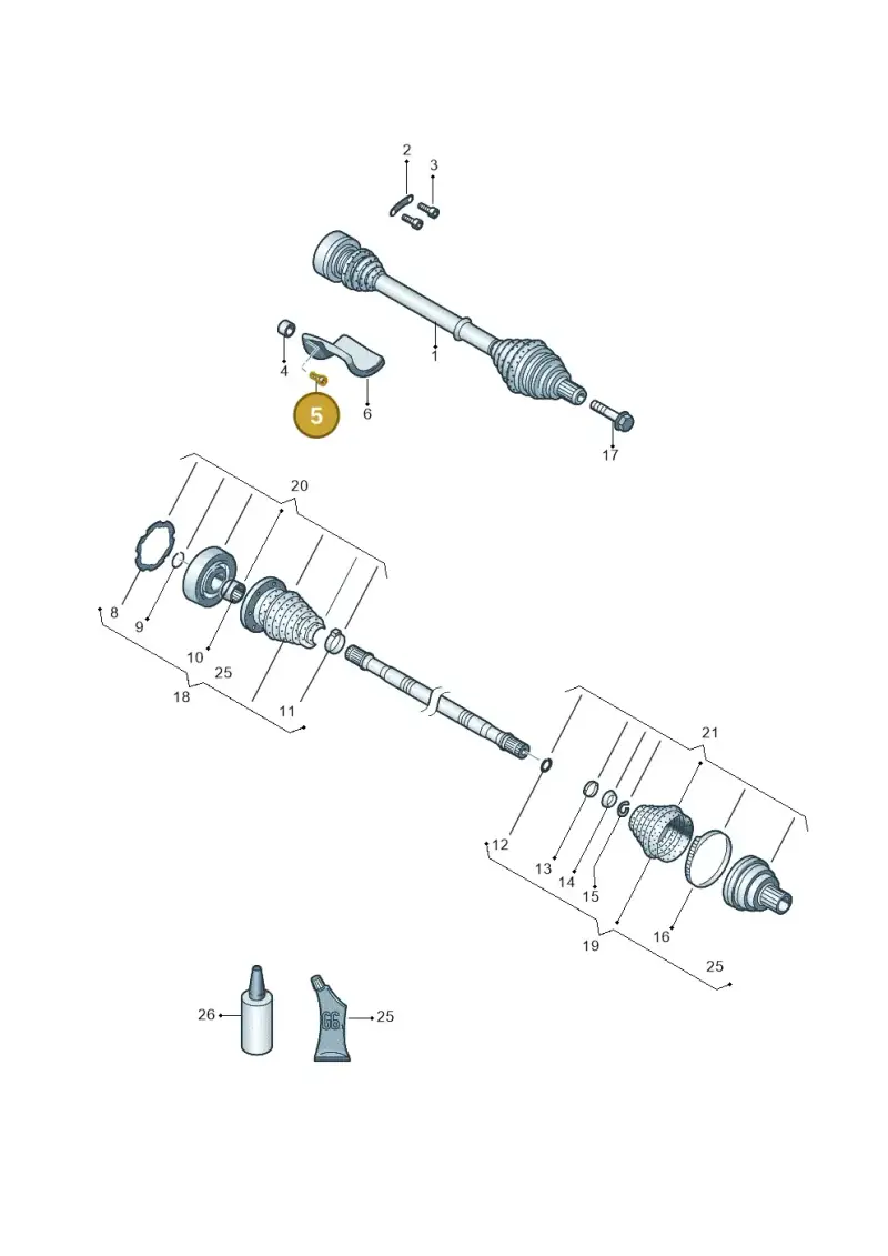 N10011105 — Volkswagen JETTA                  06> (2005-) diagram 409407260, position 5