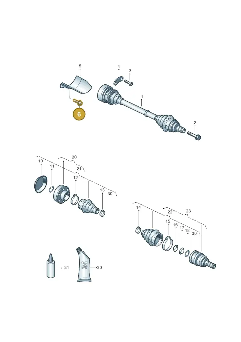 N10011105 — Volkswagen Jetta Vagon            08> (2008-) diagram 459407340, position 6