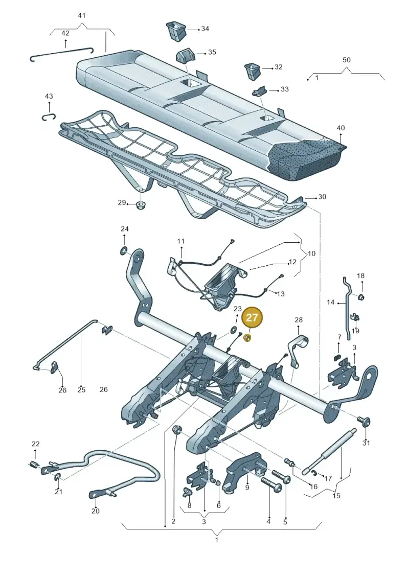N10028909 — Volkswagen Transp. caravelle (2011-2015) diagram 410885200, position 27