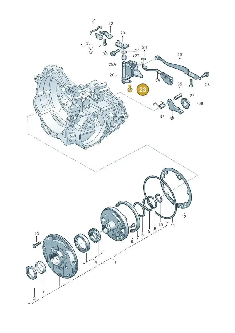 N10029201 — Volkswagen PASSAT/4MOTION/W8 (2002-2005) diagram 156321550, position 23