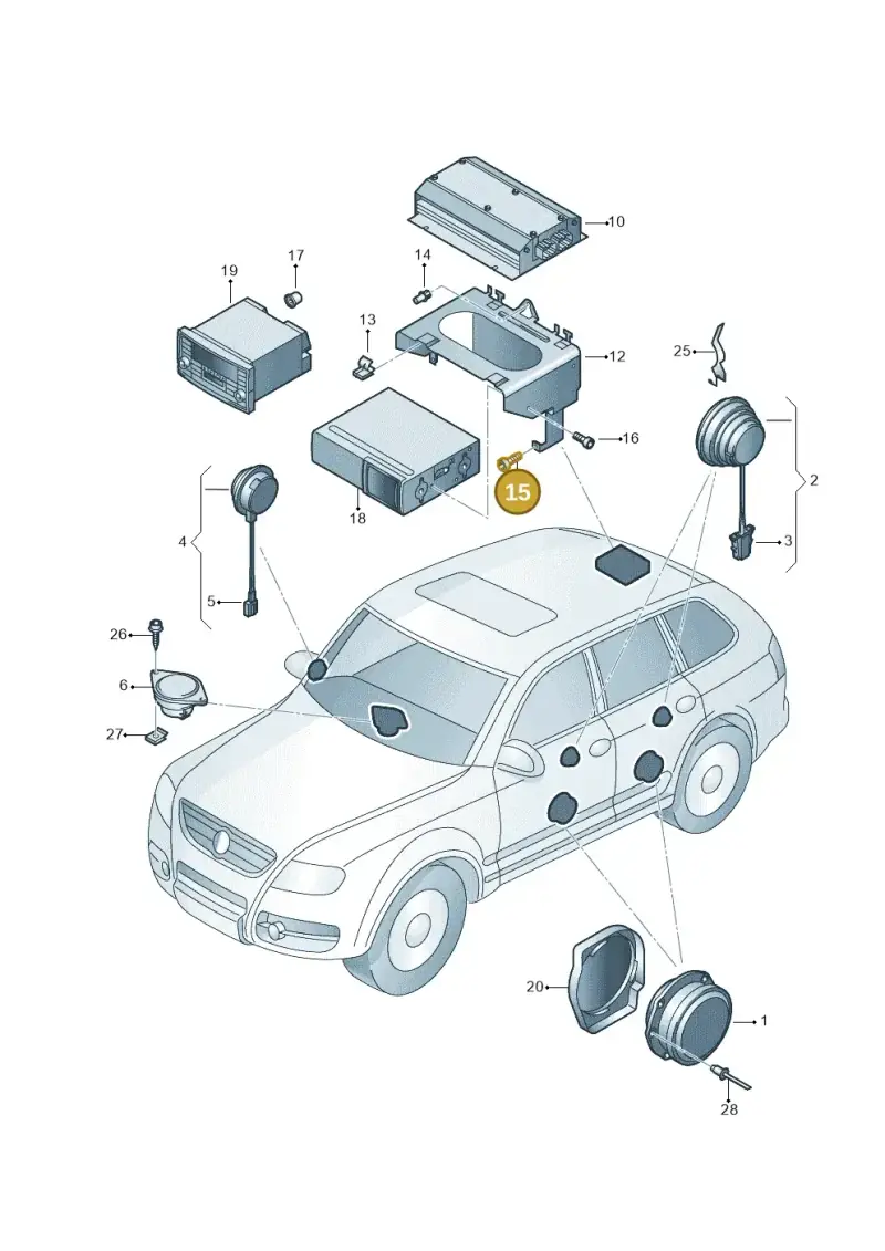 N10029206 — Volkswagen Touareg                08> (2007-) diagram 274035350, position 15