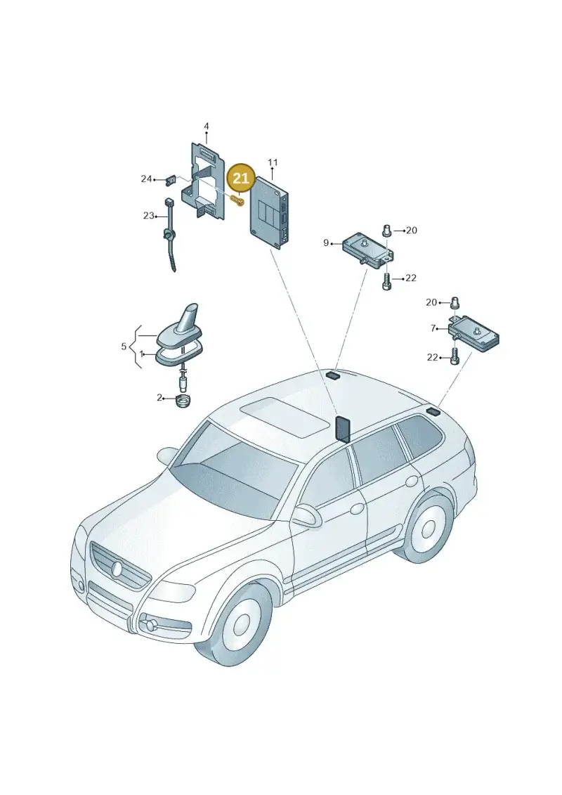 N10029206 — Volkswagen Touareg                08> (2007-) diagram 616035400, position 21
