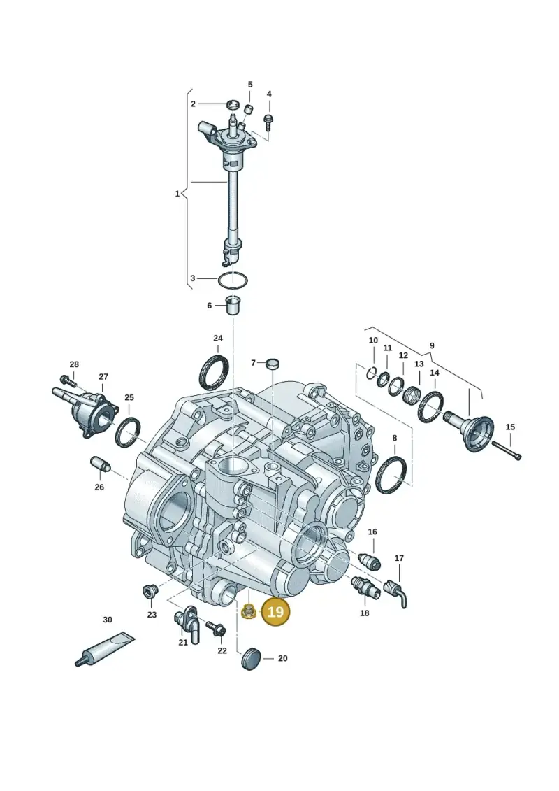 N10037105 — Volkswagen Caddy Maxi Kombi (2020-2024) diagram 2ka300570, position 19