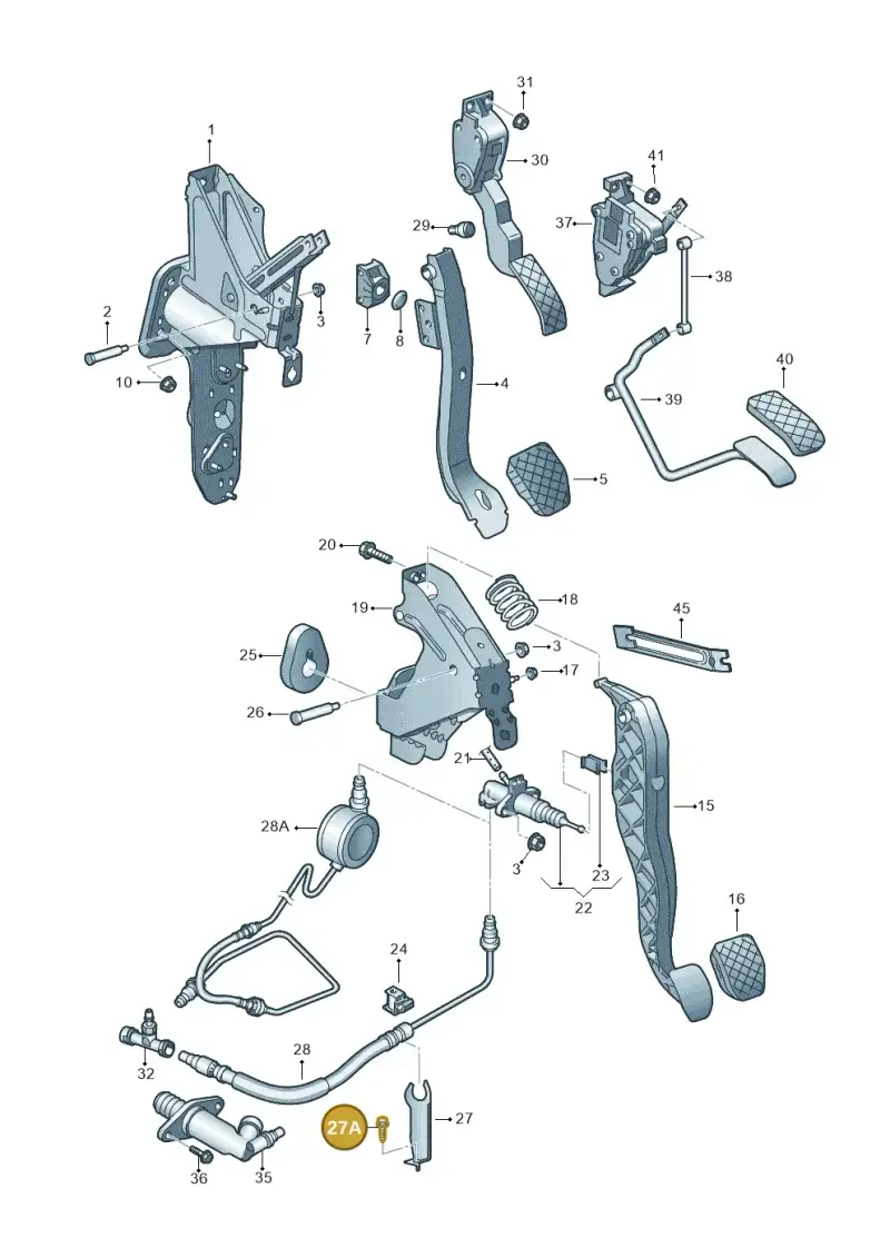 N10051507 — Volkswagen Transp. caravelle (2011-2015) diagram 410721250, position 27A