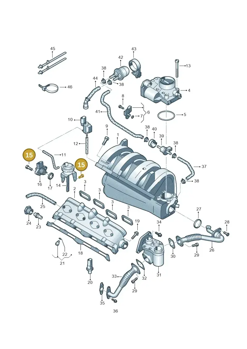 N10053404 — Volkswagen POLO (2001-2005) diagram 253133400, position 15