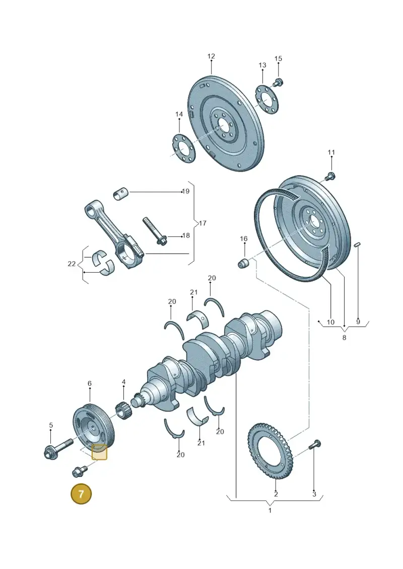 N10055703 — Volkswagen Jetta (2014-2017) diagram 692105160, position 7