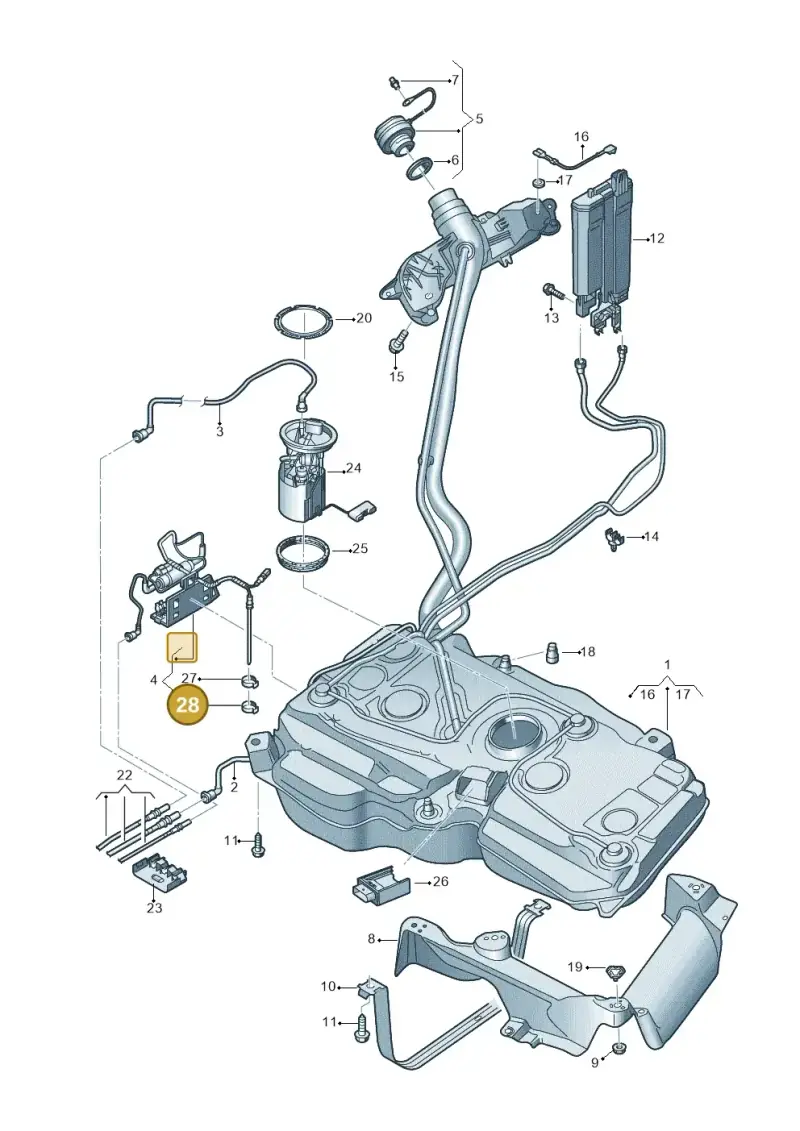 N10056801 — Volkswagen Tiguan 2.0 (2023-) diagram 869201400, position 28