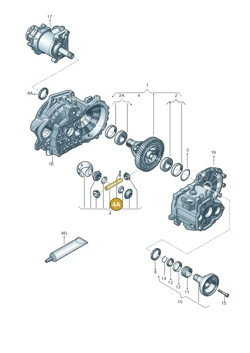 N10072601 — Volkswagen Passat/4Motion (2005-2007) diagram 420409350, position 4A