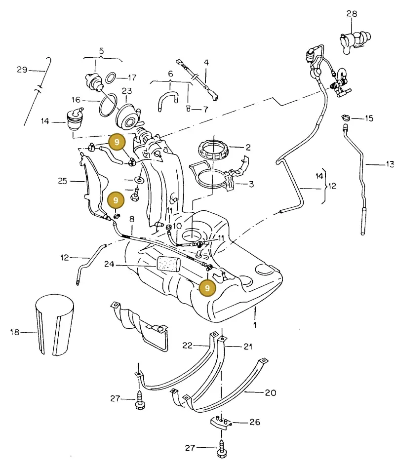 N10081101 — Volkswagen GOLF CABRIO (2002-2002) diagram 234201150, position 9