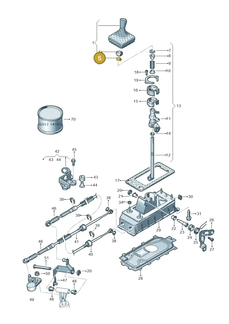 N10081101 — Volkswagen POLO (2001-2005) diagram 253711300, position 5