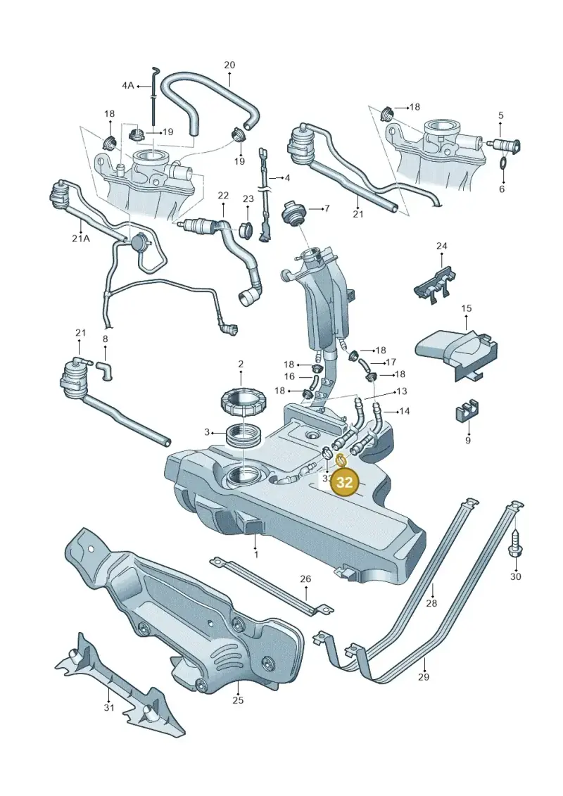 N10084301 — Volkswagen New Beetle             06> (2005-) diagram 194201100, position 32