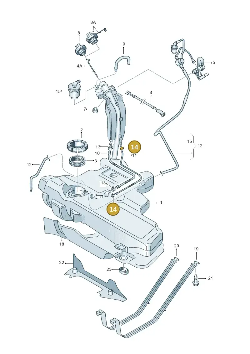 N10084301 — Volkswagen Jetta/Wagon (2002-2006) diagram 194201150, position 14