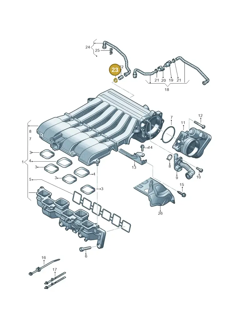 N10084301 — Volkswagen Passat/4Motion         08 (2007-) diagram 627133850, position 23
