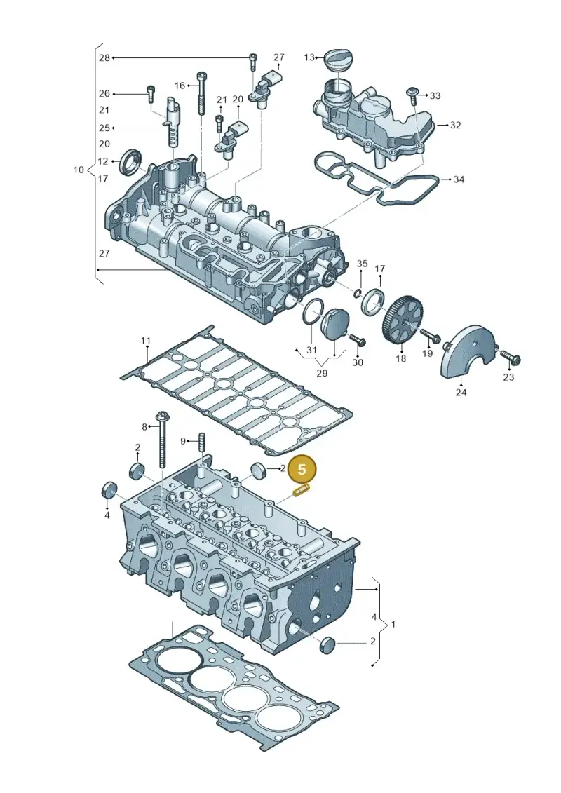 N10087802 — Volkswagen Caddy Maxi Kombi (2020-2024) diagram 827103540, position 5