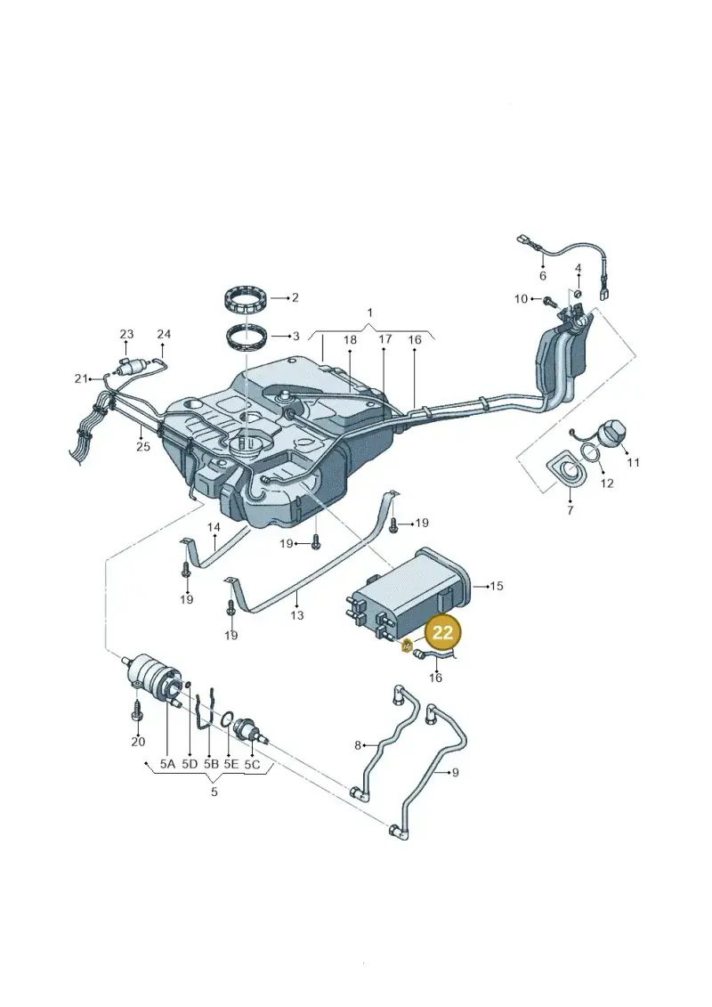 N10094901 — Volkswagen CADDY (2004-) diagram 443201050, position 22