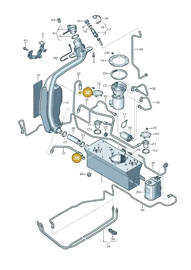 N10094901 — Volkswagen Touran 1.9 (2008-2010) diagram 477201060, position 38