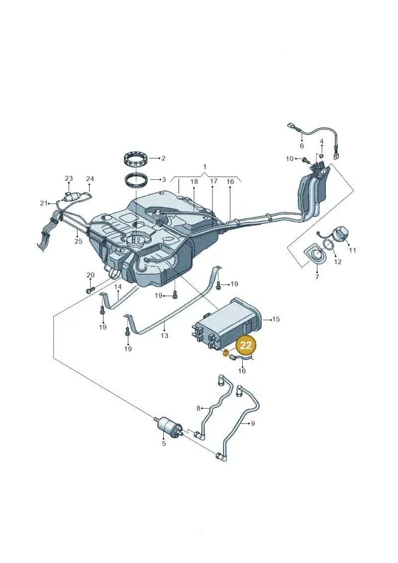 N10094901 — Volkswagen Caddy panel van (2008-2010) diagram 652201050, position 22