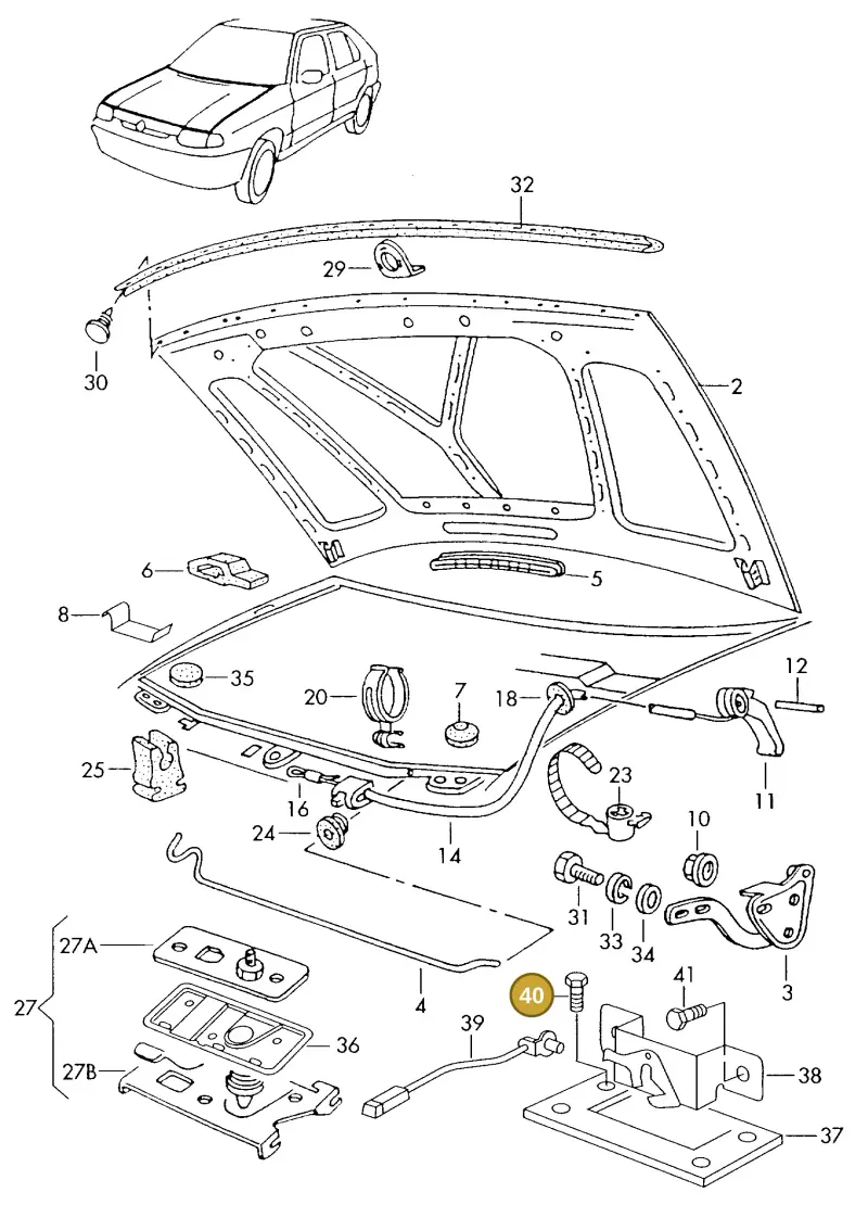 N10098809 — Skoda FELICIA (1994-2001) diagram 101823000, position 40