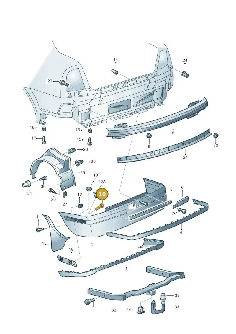 N10098809 — Skoda OCTAVIA/COMBI/4X4 (1996-2000) diagram 202807500, position 10