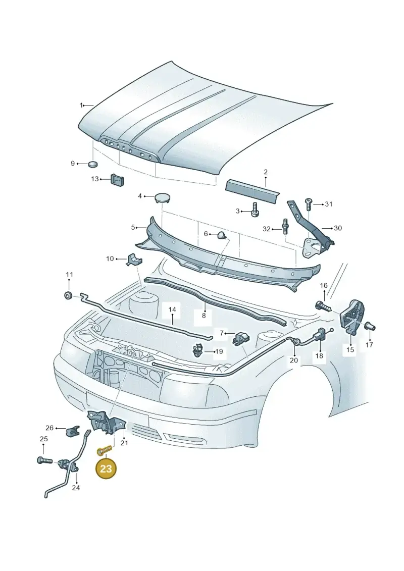 N10098809 — Skoda OCTAVIA/COMBI/4X4 (1996-2000) diagram 202823100, position 23