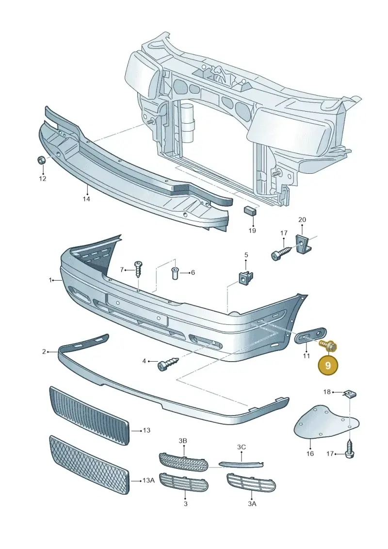 N10098809 — Skoda OCTAVIA/COMBI/4X4      01> (2000-) diagram 252807000, position 9