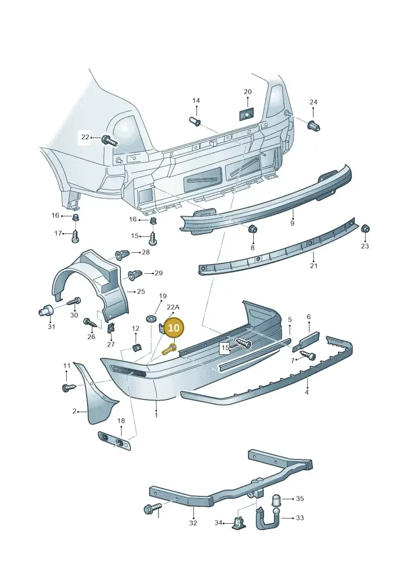 N10098809 — Skoda OCTAVIA/COMBI/4X4      01> (2000-) diagram 252807500, position 10