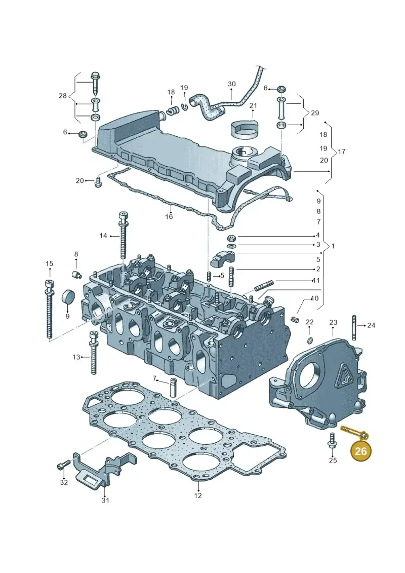 N10099303 — Volkswagen Jetta              USA (2001-2005) diagram 121103500, position 26