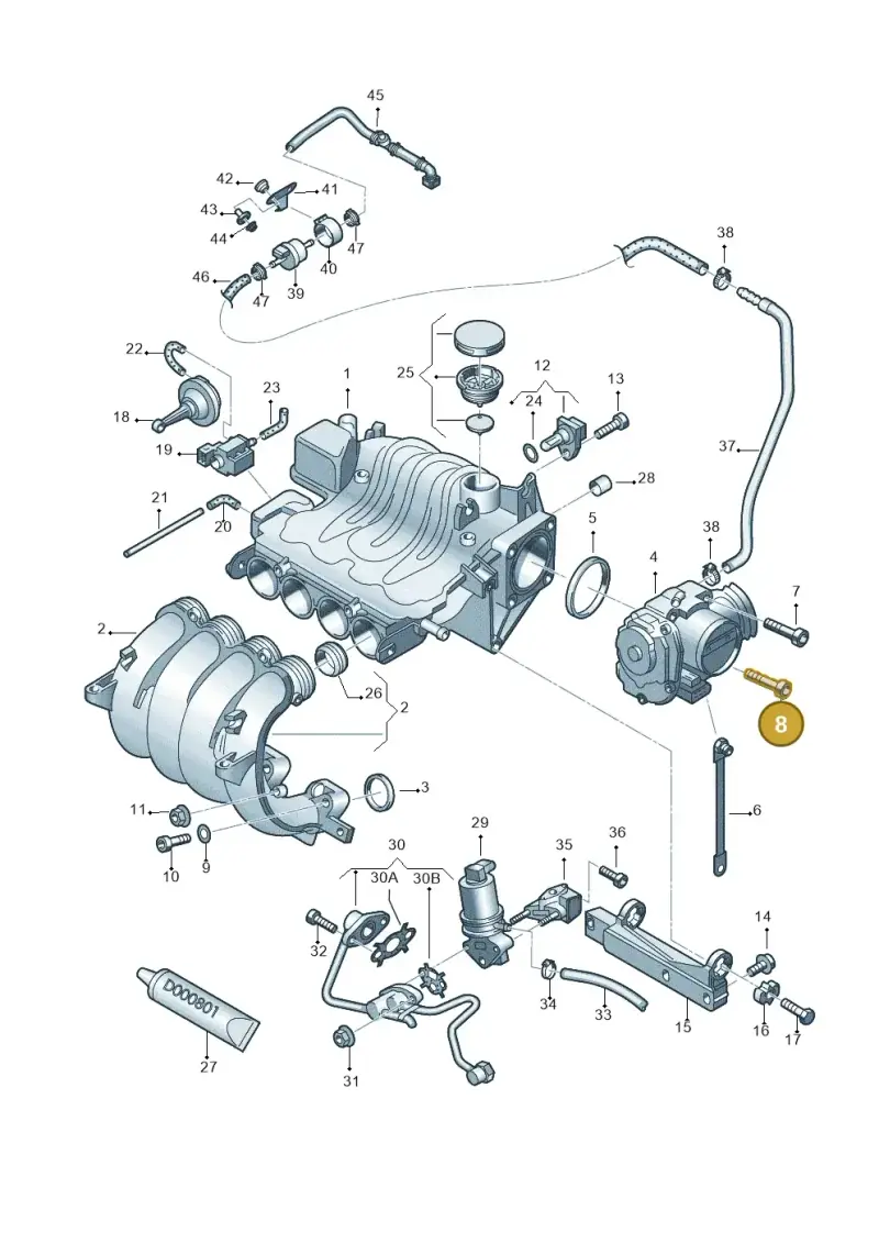 N10099303 — Volkswagen New Beetle (1998-2001) diagram 194133150, position 8