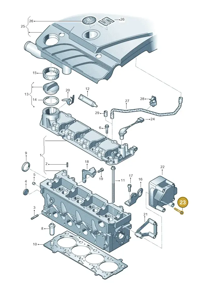 N10099303 — Volkswagen Kombi (2011-) diagram 231103350, position 23