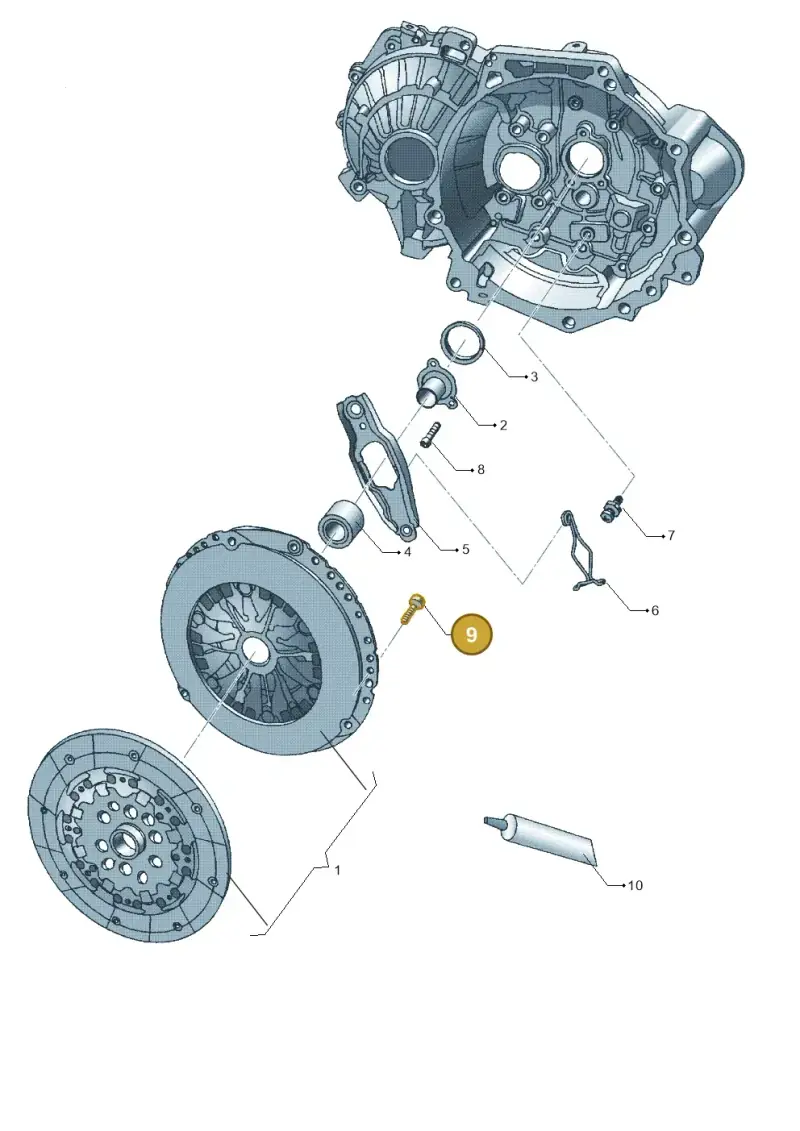 N10101001 — Volkswagen Beetle (2016-2019) diagram 449141650, position 9