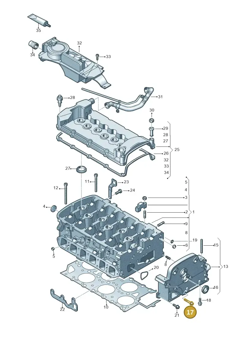 N10102302 — Volkswagen TRANSPORTER (2003-2005) diagram 660103040, position 17