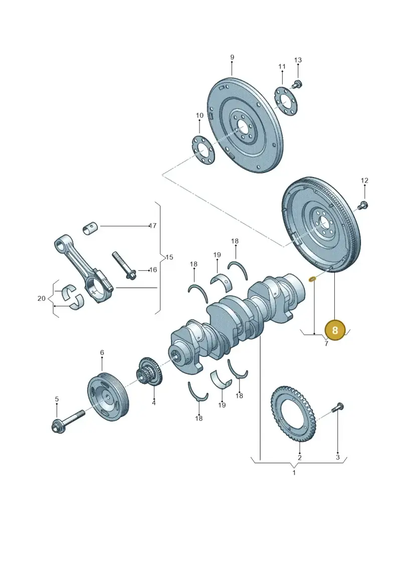 N10105801 — Volkswagen Jetta (2014-2017) diagram 692105150, position 8