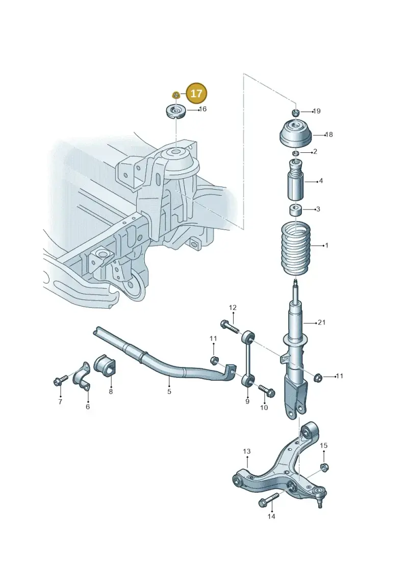 N10106402 — Volkswagen Amarok twin cab (2022-) diagram 683411000, position 17