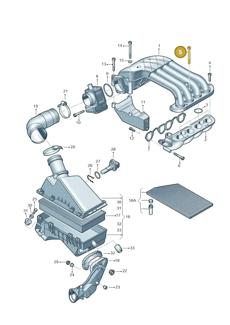 N10111203 — Volkswagen Jetta/Wagon (2002-2006) diagram 194129260, position 5