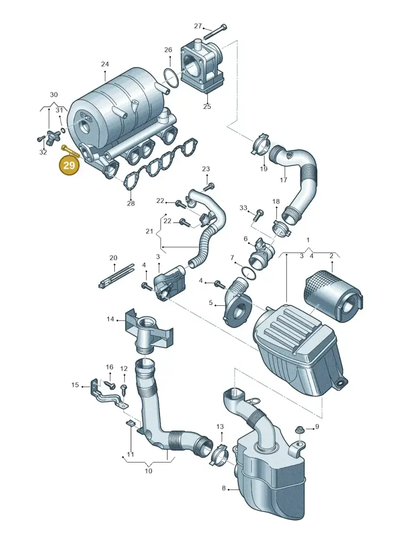 N10111203 — Volkswagen Caddy panel van (2008-2010) diagram 443129350, position 29