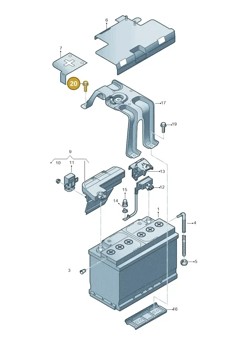 N10114503 — Audi A8 (2013-2018) diagram 696915000, position 20