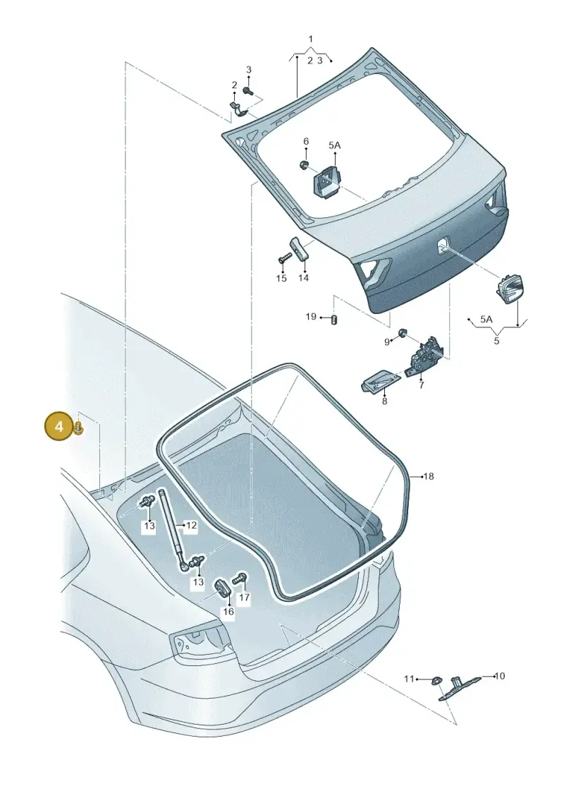 N10114503 — SEAT Toledo Reference (2012-2015) diagram 742827000, position 4