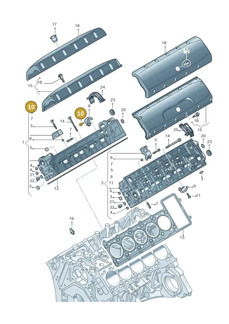 N10114802 — Volkswagen Touareg (2003-2005) diagram 274103650, position 10