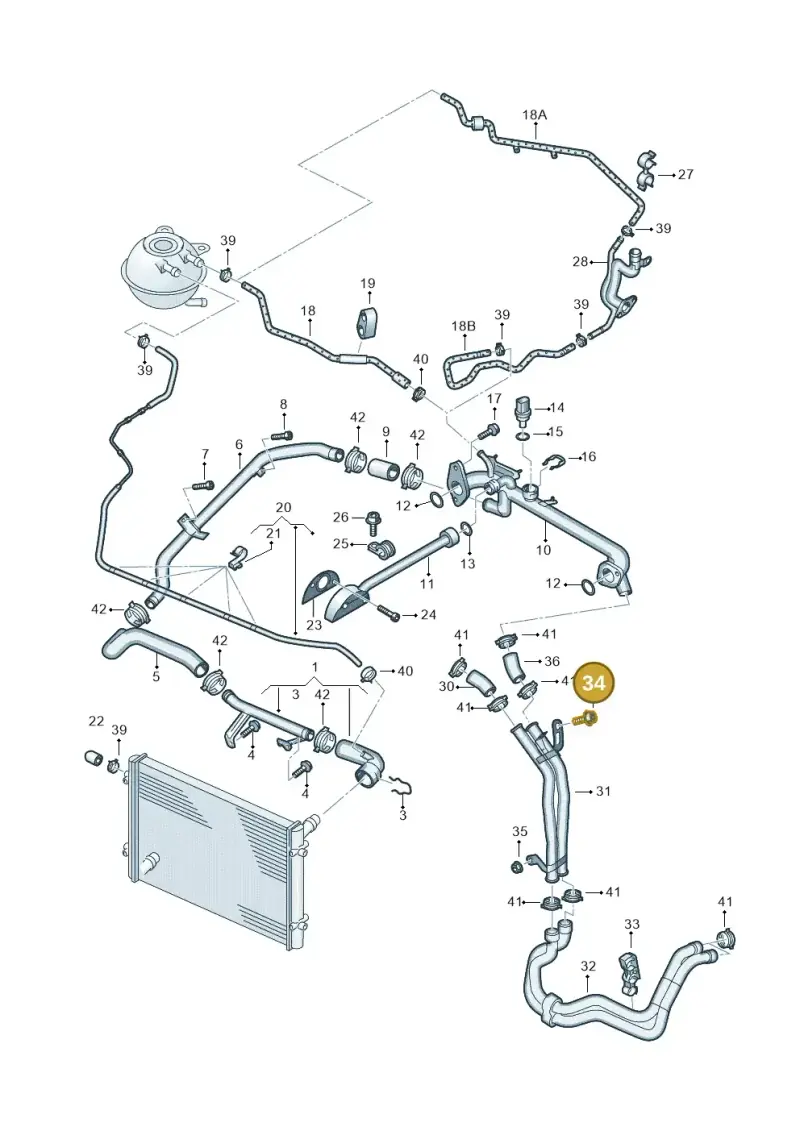 N10114802 — Volkswagen Touareg (2003-2005) diagram 274121400, position 34